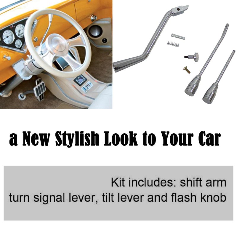BST BSSP for 1967-1994 GM Column Shifter Lever Turn Signal Hazard Boots Tilt Kit Polished Aluminum Compatible with Chevrolet Chevy Buick Pontiac Cadillac Buick Oldsmobile - Image 5